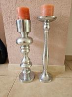 2 Prachtige grote metalen kandelaars ( 54 en 55 cm Hoog ), 50 tot 75 cm, Ophalen of Verzenden, Zo goed als nieuw, Metaal