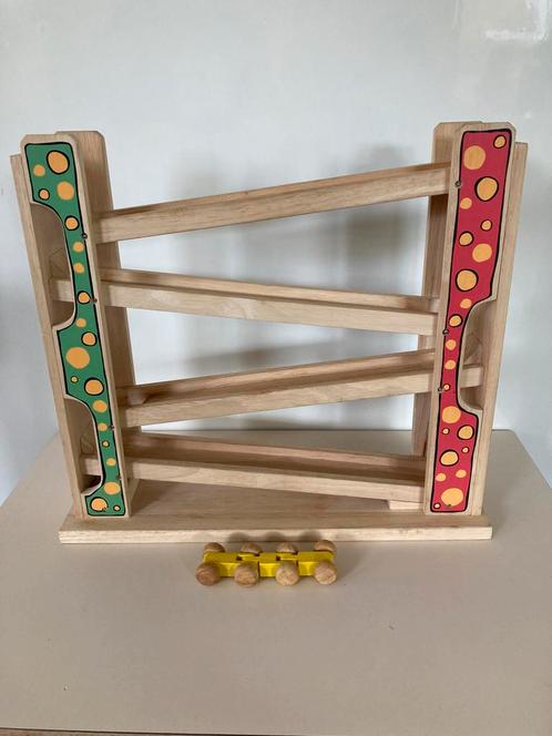 Auto/ knikkerbaan hout Kwaliteit en Stevig !!!, Kinderen en Baby's, Speelgoed | Houten speelgoed, Zo goed als nieuw, Overige typen