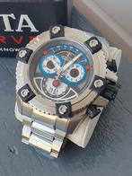 İnvicta Reverse Swiss Made Ronda Quartz, Invicta, Ophalen of Verzenden, Zo goed als nieuw, Grijs