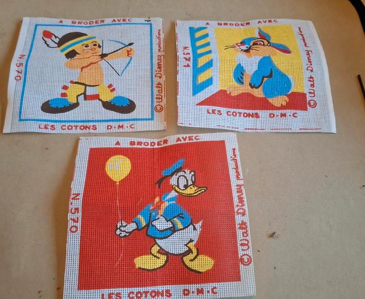 3 borduurpatronen Disney, Verzamelen, Disney, Donald Duck, Ophalen of Verzenden