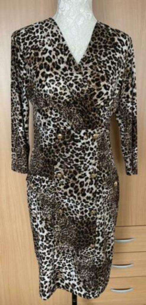 Joseph Ribkoff jurk maat 38 panterprint [v], Kleding | Dames, Jurken, Zo goed als nieuw, Maat 38/40 (M), Overige kleuren, Knielengte
