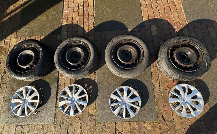 Velgen + Wieldoppen + Banden (zomer) Opel Corsa F (2019-), Auto-onderdelen, Banden en Velgen, Banden en Velgen, Zomerbanden, 15 inch