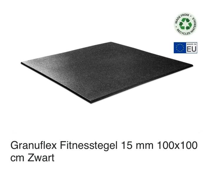 Granuflex Fitnesstegels 15mm - 6 stuks, Sport en Fitness, Overige Sport en Fitness, Gebruikt, Ophalen of Verzenden