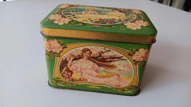 Blikje met de vier seizoenen., Verzamelen, Blikken, Gebruikt, Overige, Ophalen of Verzenden