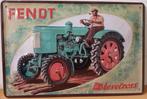 Fendt Dieselross tractor groen relief reclamebord van metaal