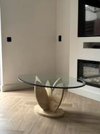 Travertin salontafel exclusieve flower design, Ophalen, Overige materialen, 100 tot 150 cm, 50 tot 100 cm