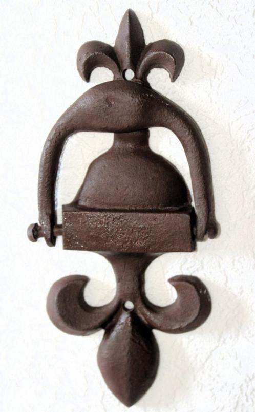 Deurklopper gietijzer Franse lelie, Antiek en Kunst, Curiosa en Brocante, Ophalen of Verzenden