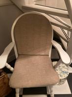 Geschilderde stoel met armleuningen, Huis en Inrichting, Stoelen, Ophalen, Gebruikt, Wit, Eén