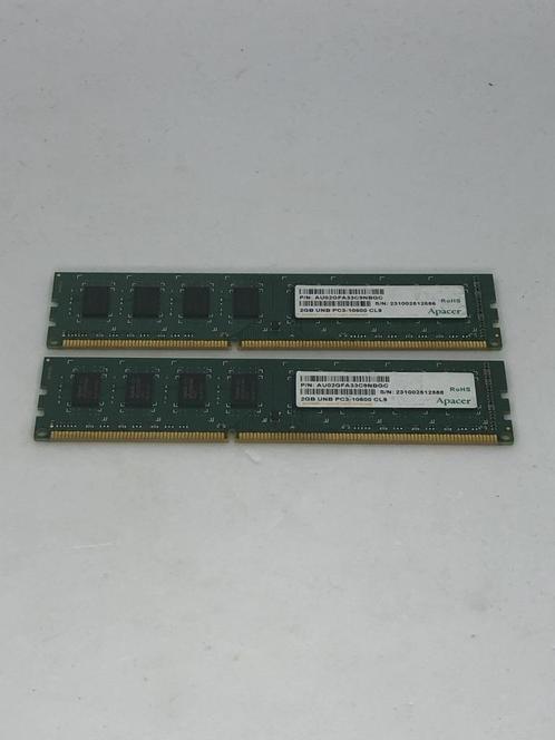 Gebruikte set geheugen 2x 2gb ddr3, Computers en Software, RAM geheugen, Zo goed als nieuw, Desktop, 4 GB, DDR3, Ophalen of Verzenden
