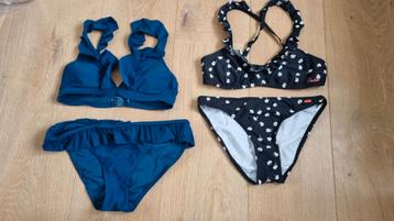 Bikini 3sets 2x en bijpassende shortje maat 164