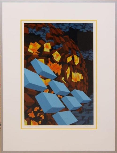 Hans Klaui - zeefdruk 93-2 handgesigneerd, Antiek en Kunst, Kunst | Etsen en Gravures, Ophalen