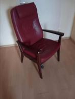 Leren fauteuil, Huis en Inrichting, Fauteuils, Ophalen, Gebruikt, 75 tot 100 cm