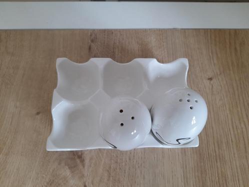 Peper zout en eierenhouder set van riviera maison, Huis en Inrichting, Keuken | Keukenbenodigdheden, Zo goed als nieuw, Verzenden