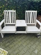 Tuinbank met tussentafeltje, Tuin en Terras, Tuinbanken, Ophalen, Hout