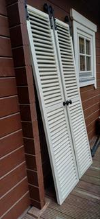 Houten Louvredeuren met Ophangsysteem., Doe-het-zelf en Verbouw, Ophalen, Hout, Binnendeur, Minder dan 200 cm