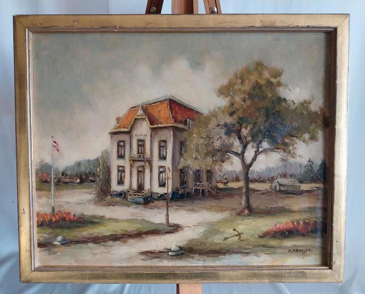 Roelof Renssen (1879-1971) - Landhuis - 1920, Antiek en Kunst, Kunst | Schilderijen | Klassiek, Ophalen of Verzenden