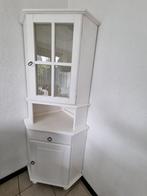 Hoekkastje wit, Huis en Inrichting, Kasten | Vitrinekasten, Ophalen, Gebruikt, 50 tot 100 cm, 150 tot 200 cm