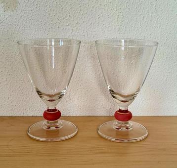 2 leuke vintage cocktailglazen, 12 cm hoog beschikbaar voor biedingen
