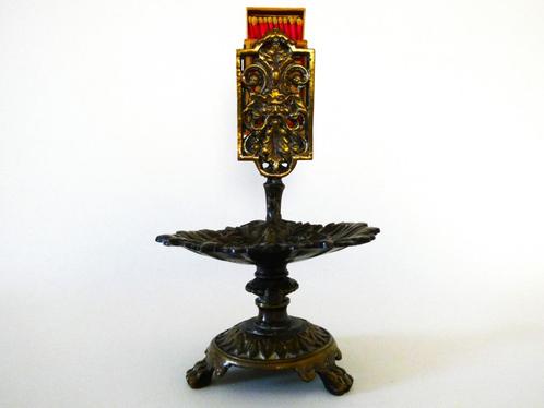 Satan luciferdooshouder met asbak, Antiek en Kunst, Antiek | Koper en Brons, Brons, Ophalen of Verzenden