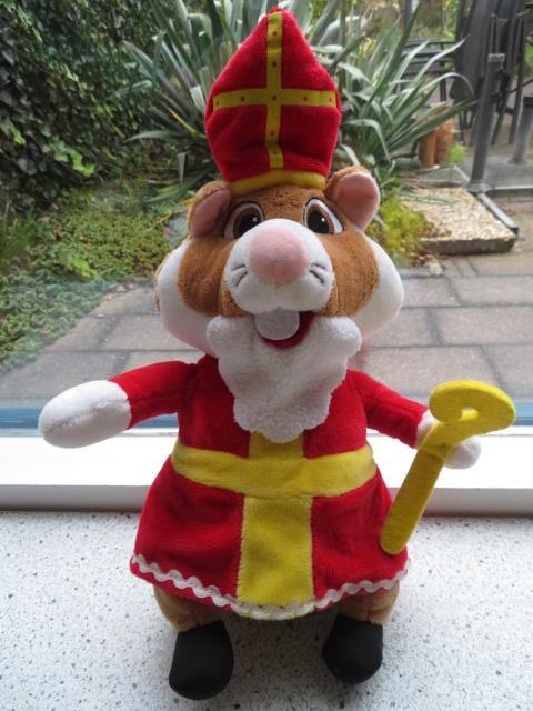 Hamster sinterklaas sint van AH Albert Heijn met gele staf, Kinderen en Baby's, Speelgoed | Knuffels en Pluche, Zo goed als nieuw