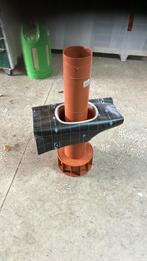 Rode dakdoorvoer 125 mm met loodslab, Doe-het-zelf en Verbouw, Buizen en Afvoer, Afvoer, Ophalen of Verzenden, Zo goed als nieuw