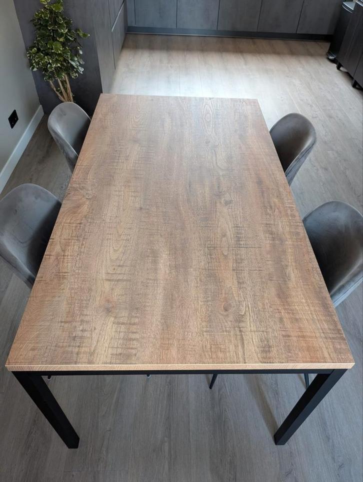 Eettafel, Huis en Inrichting, Tafels | Eettafels, Zo goed als nieuw, 50 tot 100 cm, 150 tot 200 cm, Rechthoekig, Ophalen