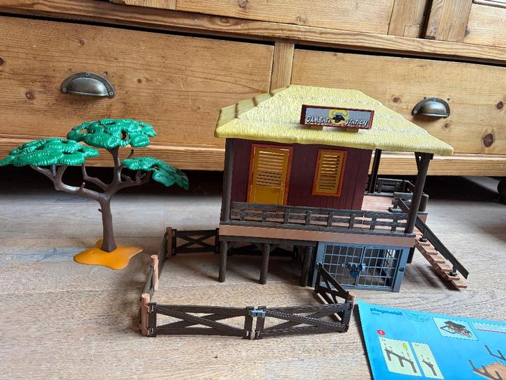 Safari verzorgingspost van playmobil (#4826), Kinderen en Baby's, Speelgoed | Playmobil, Zo goed als nieuw, Complete set, Ophalen