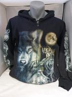 Zwart vest, Wolven, printvest, Kleding | Heren, Truien en Vesten, Ophalen of Verzenden, Nieuw, Overige maten, Zwart