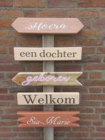 Wegwijzers Geboorte bord gender reveal Babyshower baby, Ophalen of Verzenden