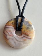 Agaat crazy lace ketting (Australische agaat), Verzenden, Zo goed als nieuw, Steen of Mineraal, Met edelsteen