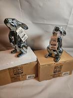 PTMD Zilverkleurige Haasjes - Set van 2, Ophalen of Verzenden, Nieuw, Metaal, Dierenbeeld