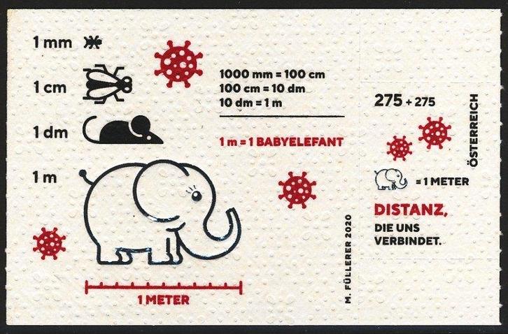 Oostenrijk, 1e Coronazegel 2020 gedrukt op toiletpapier., Postzegels en Munten, Postzegels | Europa | Oostenrijk, Postfris, Verzenden