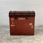 Vintage antieke kist dekenkist reiskoffer hutkoffer, Ophalen of Verzenden