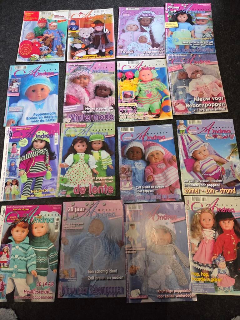 Zolderopruiming diverse boekjes Andrea,s poppenmode., Hobby en Vrije tijd, Breien en Haken, Ophalen of Verzenden, Gebruikt, Breien of Haken