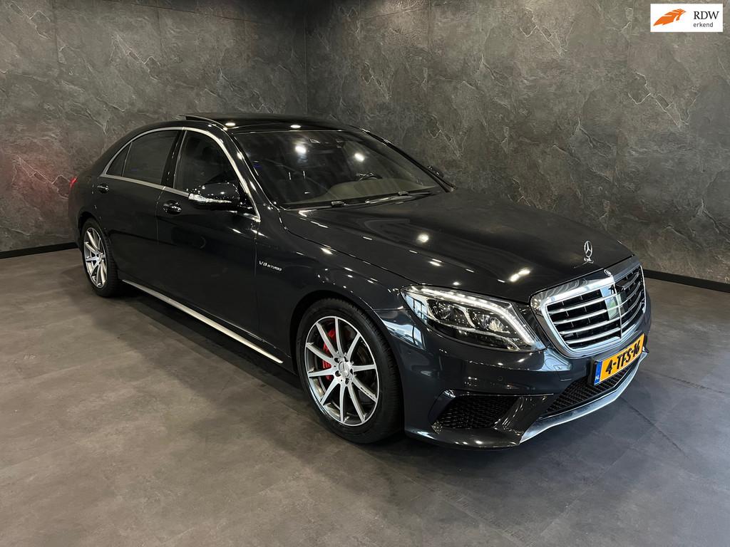 Mercedes-Benz S-klasse AMG 63 4Matic Lang V8 585PK 3D BURMES, Automaat, Gebruikt, Blauw, Bedrijf