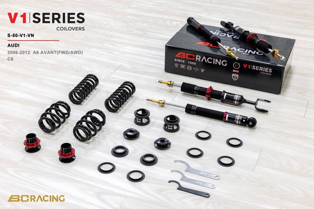 BC Racing schroefset verlaging - Audi A6 C6 avant 06-12, Auto diversen, Tuning en Styling, Ophalen of Verzenden