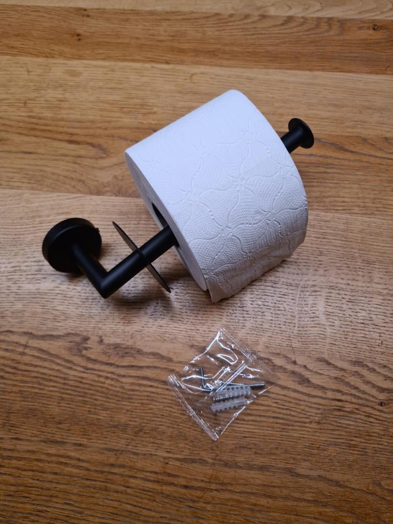(Reserve) wc rol houder, Huis en Inrichting, Ophalen, Nieuw, Zwart