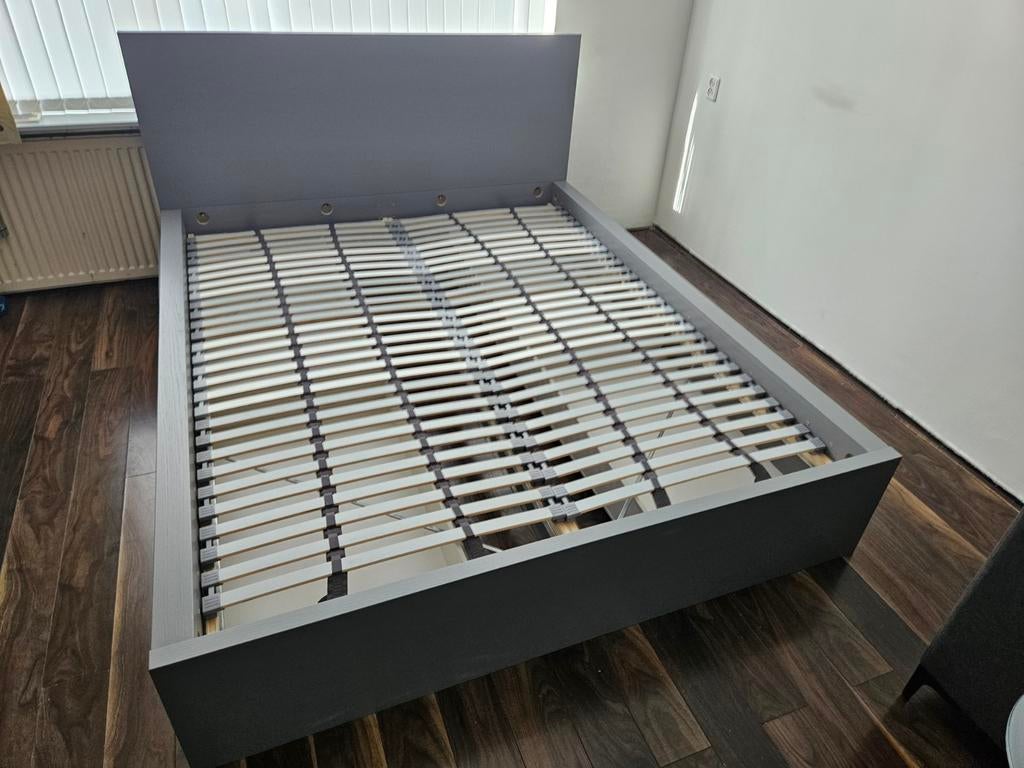 IKEA MALM 2PERSBED 160 X 200 CM+ 4 LADES EN IKEA LATTENBODEM, Ophalen, Tweepersoons, Zo goed als nieuw, 200 cm