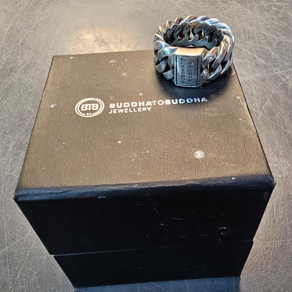Buddha to Buddha Chain ring 500  maat 19 mm. | nwpr 179 euro, Buddha to Buddha, Zo goed als nieuw, Support@buddhatobuddha.com