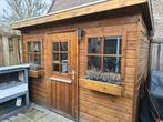 Houten tuinhuisje met ramen en deur, Ophalen, Tuinhuis, 250 tot 500 cm, 2 ramen