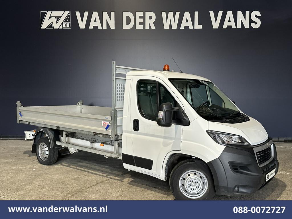 Peugeot Boxer 2.2 BlueHDi 140pk Kipper Open Laadbak Euro6 Bi, Voorwielaandrijving, Stof, Gebruikt, Wit