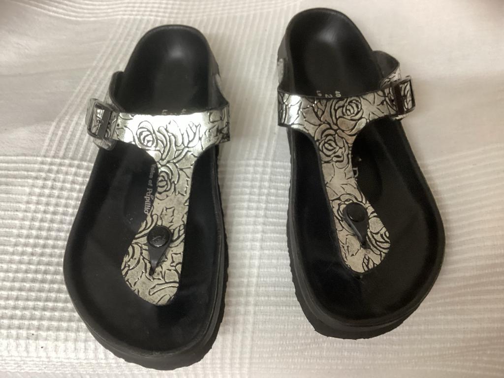 PAPPILO slippers dames maat 40, Ophalen of Verzenden, Zo goed als nieuw, Zwart, Slippers