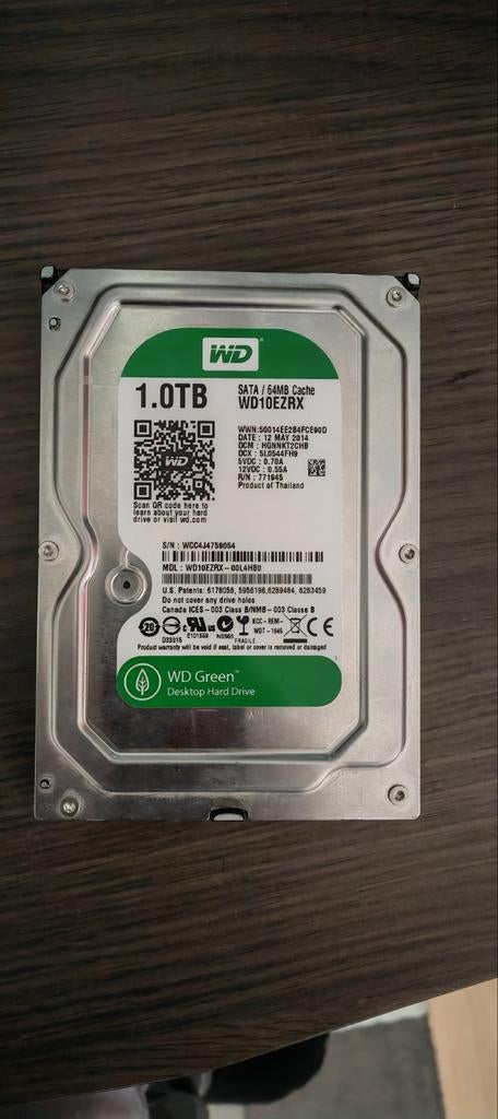 Western digital 1TB hdd., Intern, Gebruikt, HDD, 1TB