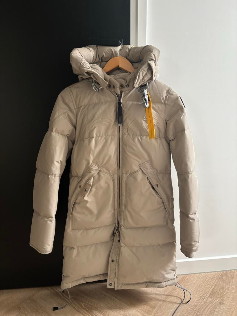 Originele Parajumpers Long Bear Beige XS, Kleding | Dames, Jassen | Winter, Ophalen of Verzenden, Zo goed als nieuw, Maat 34 (XS) of kleiner