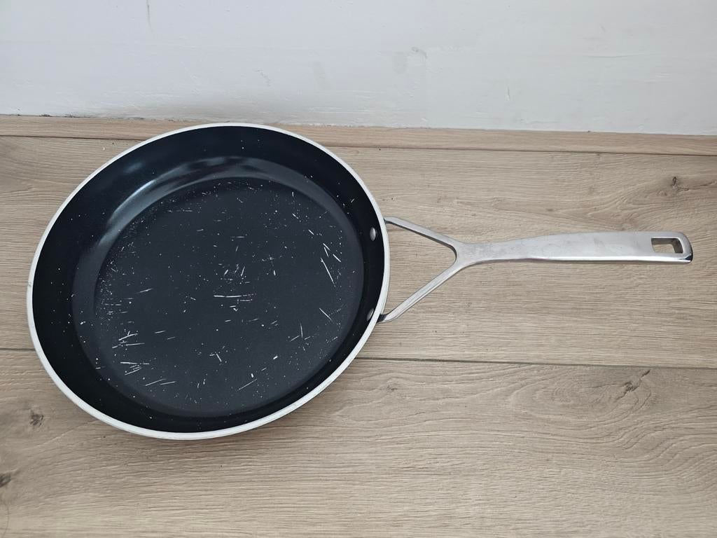 Koekenpan van het merk Demeyere, Huis en Inrichting, Keuken | Potten en Pannen, Ophalen, Rvs, Koekenpan of Braadpan, Keramische plaat