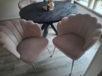 Vier beige eetkamerstoelen, Ophalen, Overige kleuren, Zo goed als nieuw, Vier