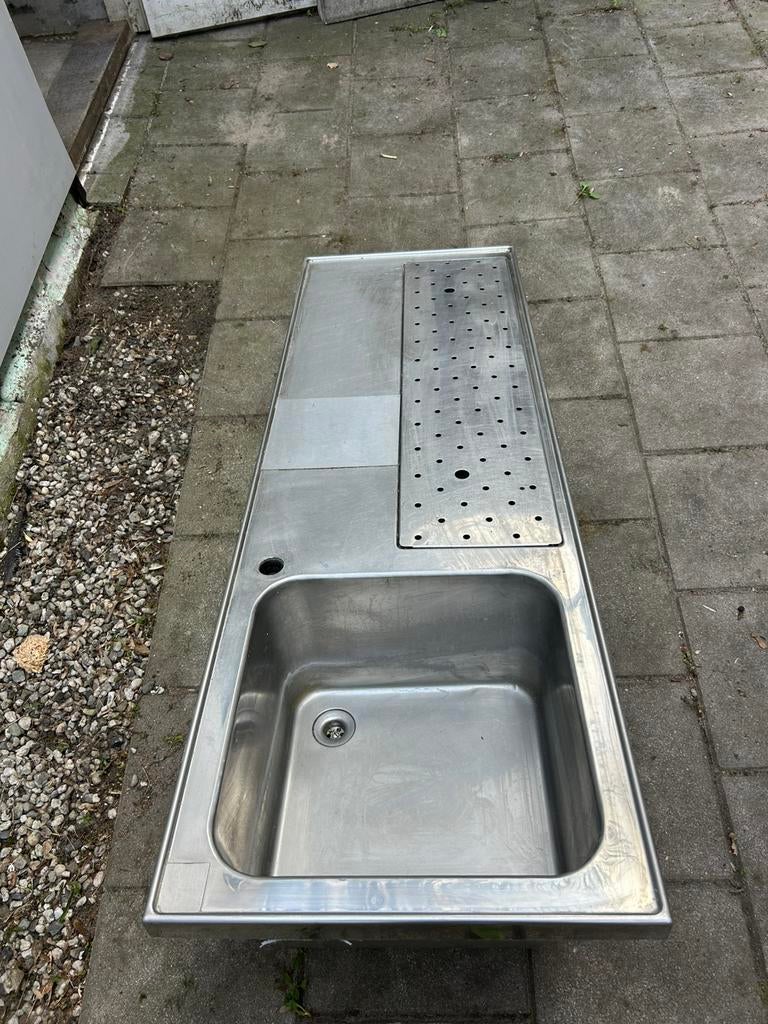 Spoelbak / lekbak horeca, Ophalen, 100 tot 150 cm, Zo goed als nieuw, Minder dan 100 cm