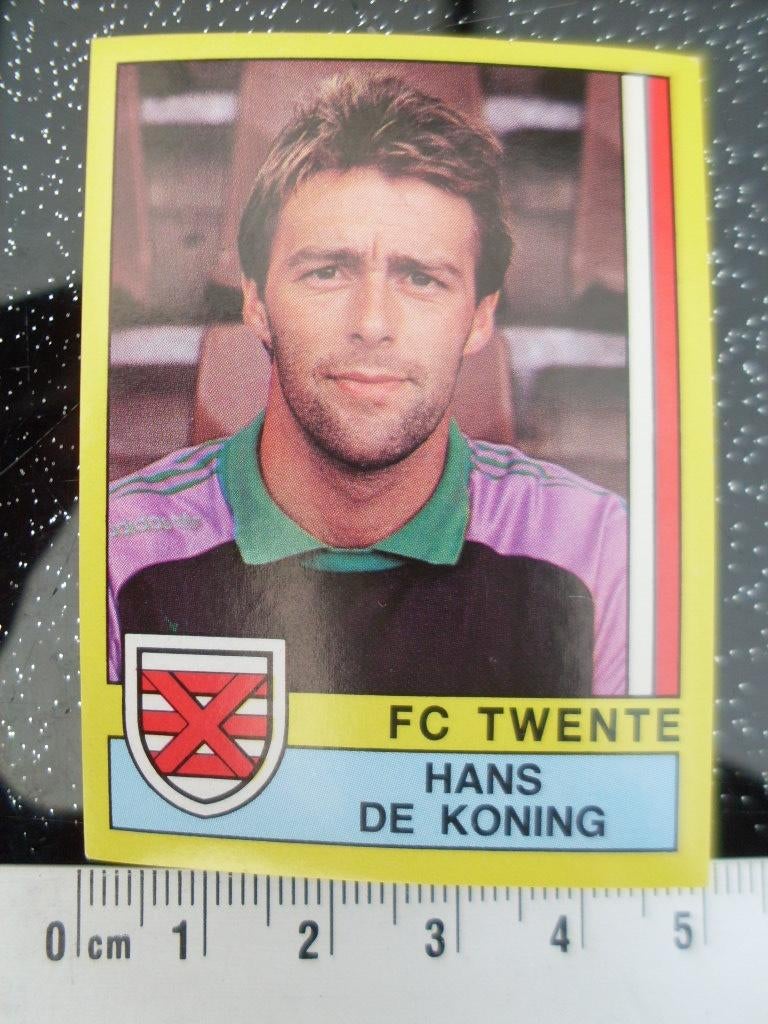 panini sticker voetbal 90 fc twente Hans de Koning nr 213, Verzenden, Zo goed als nieuw, F.C. Twente, Poster, Plaatje of Sticker