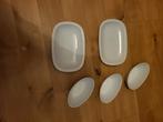 Witte schalen set, 2 grote en 3 kleine schaaltjes, Porselein of Keramiek, Schaal, Ophalen of Verzenden, Zo goed als nieuw