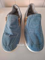 Blauwe instappers met ritsen, maat 40, Kleding | Dames, Schoenen, Blauw, Instappers, Ophalen of Verzenden, Gedragen